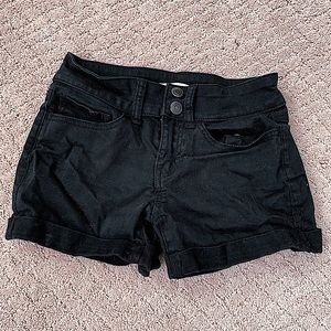 Black Denim Shorts
